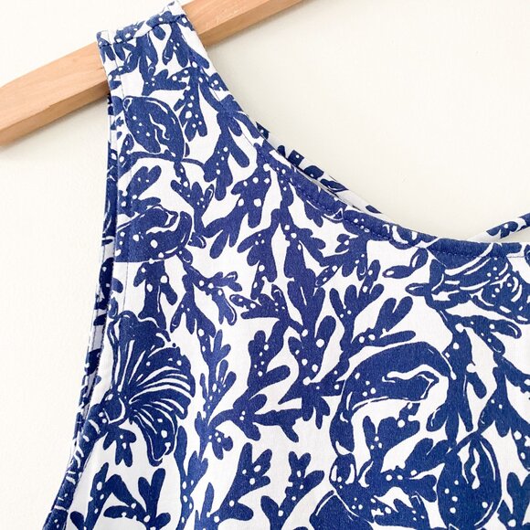 Lilly Pulitzer Blue and White Mini Sundress with Pockets - Picture 3 of 9